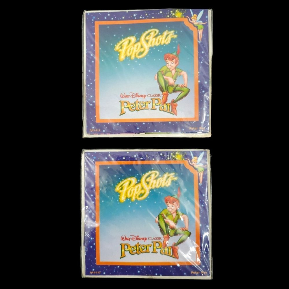 Pop Shots Pop Up Peter Pan 3D Cards Walt Disney Happy Birthday Lot OLD STOCK